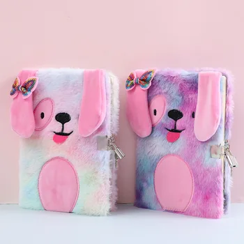 

A5 Diary Notebook Cute Dog Journal for Girls School Notepad Kawaii Plush Note Book Line Agenda Planner Organizer Travel Handbook