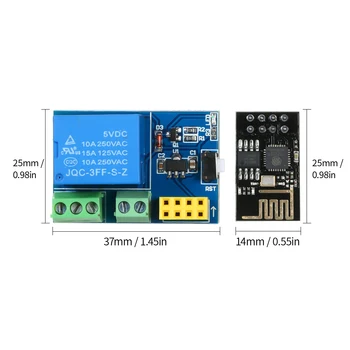 

New ESP8266 Relay Module W-F- Smart Socket Remote Smart Control Switch with ESP-01S Module