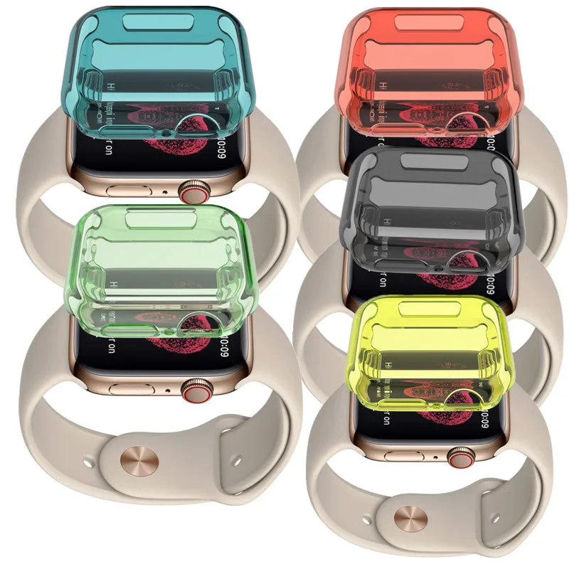 

Candy Color Watch Case For Apple Watch Series 4 Full Screen Protection Shell Protevtive Case For iWatch 40/44mm Accessories