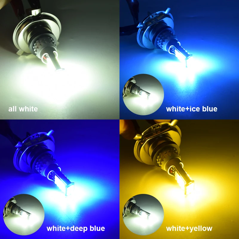 Ampoule LED H4 Voiture Moto Scooter (Set 2 pièces) - Adaptateur CANbus  interne - 6500