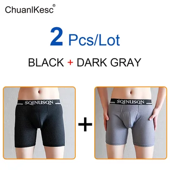 

Fashion Comfortable Long Leg Short Leg Men's Boxers Shorts Male Underpants Man Underwear Sexy Boxer Panties Convex Pouch 2 Pcs