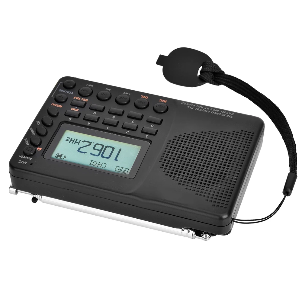 K-603 Полнодиапазонный радио Bluetooth FM AM SW Портативный Карманный Радио MP3 Цифровой REC рекордер поддержка Micro SD TF карты таймер сна