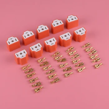 

CITALL 10Sets 2.7 x 2.4 cm Orange Ceramic Headlight Lamp Connector Plugs Sockets Adapters Bulb H4 9003 For Universal Car