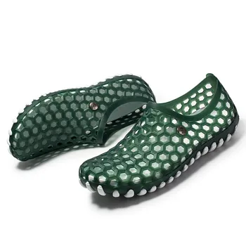 

Summer Men's Sandals Men Large Size Lightweight Hole Shoes Comfortable Casual Non-Slip Beach Walking Sandals Hole Shoes #1227