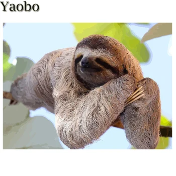 

Cute animal sloth 5D full round square Diy Diamond Painting diamond Embroidery Cross-Stitch Mosaic boy room wall art pictures