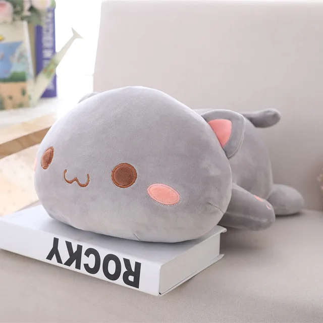 35/50/65 см Kawaii Лежащая кошка мягкие плюшевые игрушки животные Милая кукла подушка