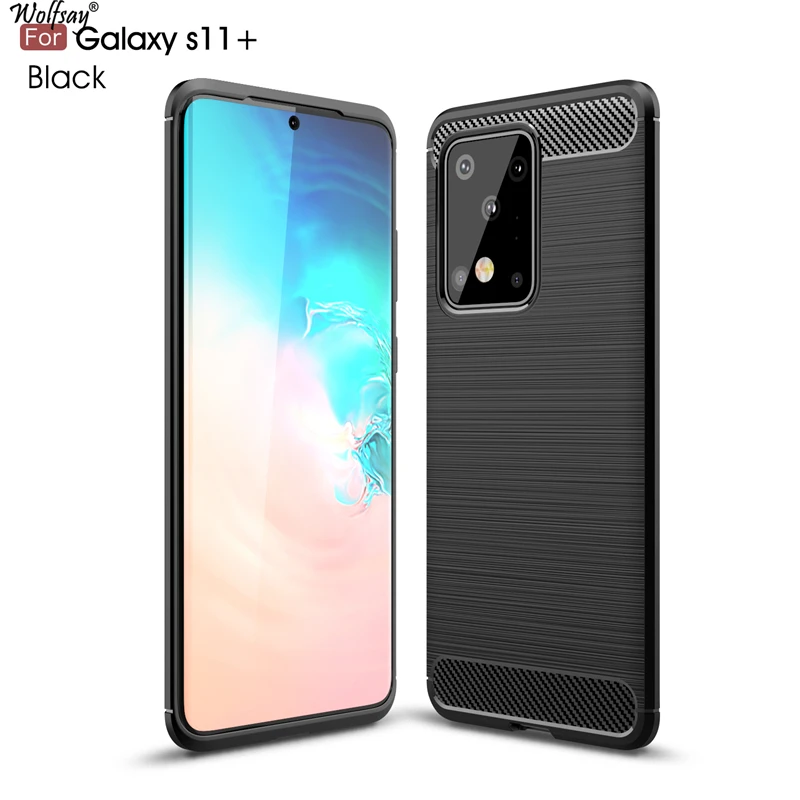 Wolfsay Anti-knock Case For Samsung Galaxy S11 Plus Soft TPU Brushed Coque S11+ Fundas |