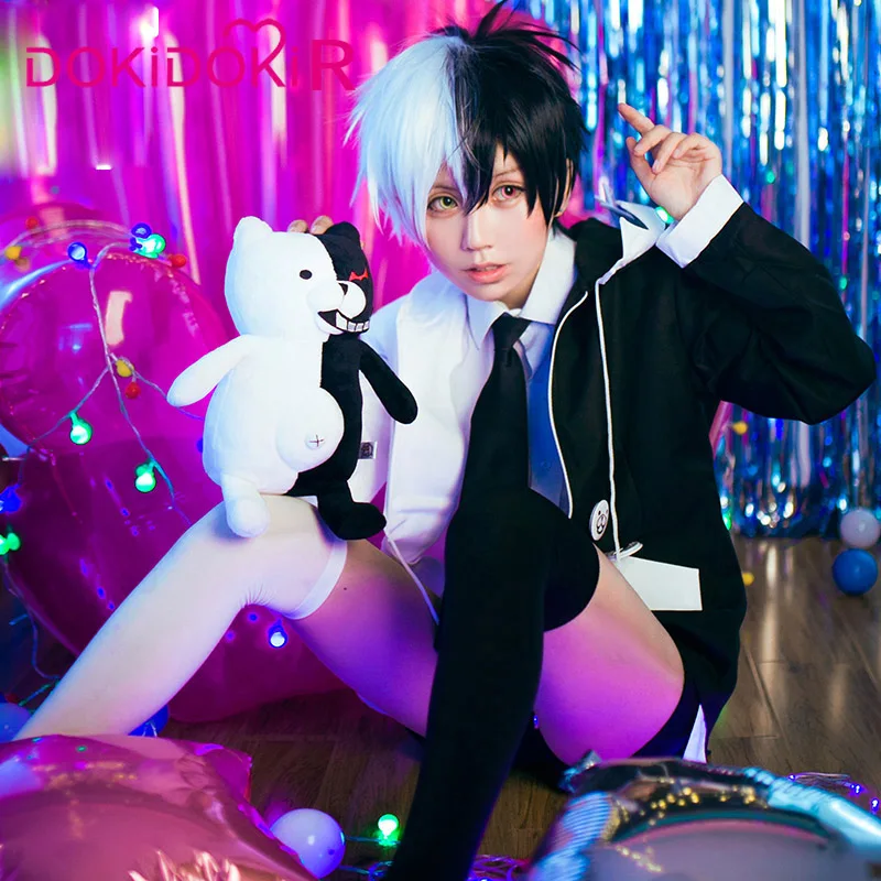 DokiDoki R Danganronpa Косплей Монокума костюм для мужчин женщин и Хэллоуин игра