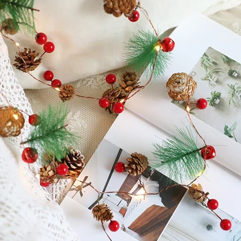 

6.56ft 20LEDs Fairy String Lights Christmas Halloween Decorative Hanging Lights Warm White Bulbs Copper Wire Lights Waterproof