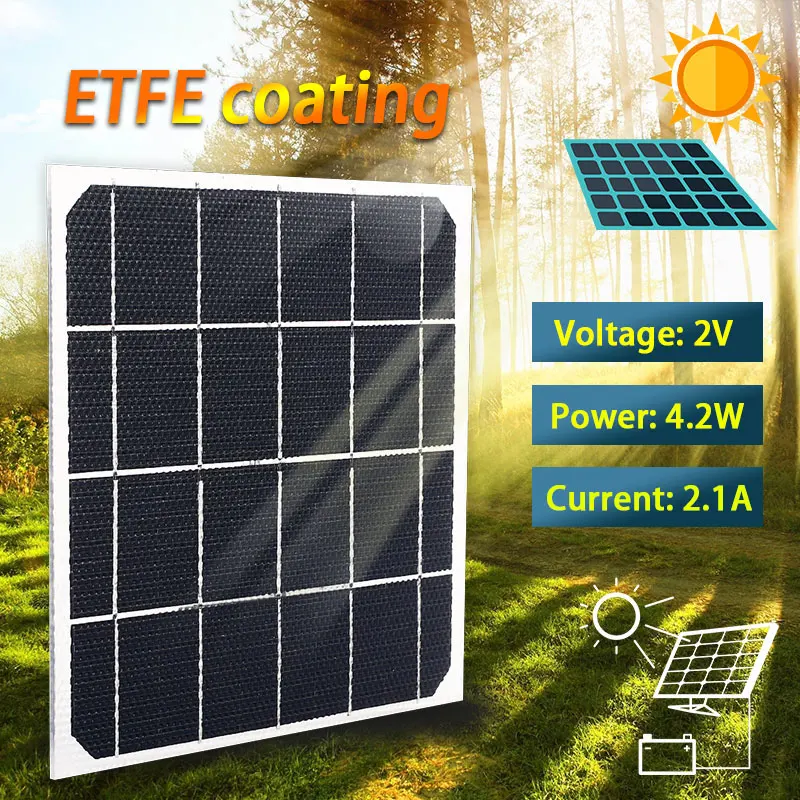 Солнечная панель солнечных батарей Солнечное зарядное устройство ETFE 170*170 мм экологическое долговечное многоразовое мини-зарядное устройство для телефона DIY