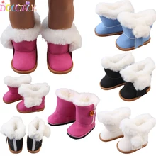 43 см Высота девочки куклы зимние сапоги обувь тапочки для 18 дюймов Кукла новорожденная кукла зимний фестиваль обувь аксессуары для игрушечной куклы