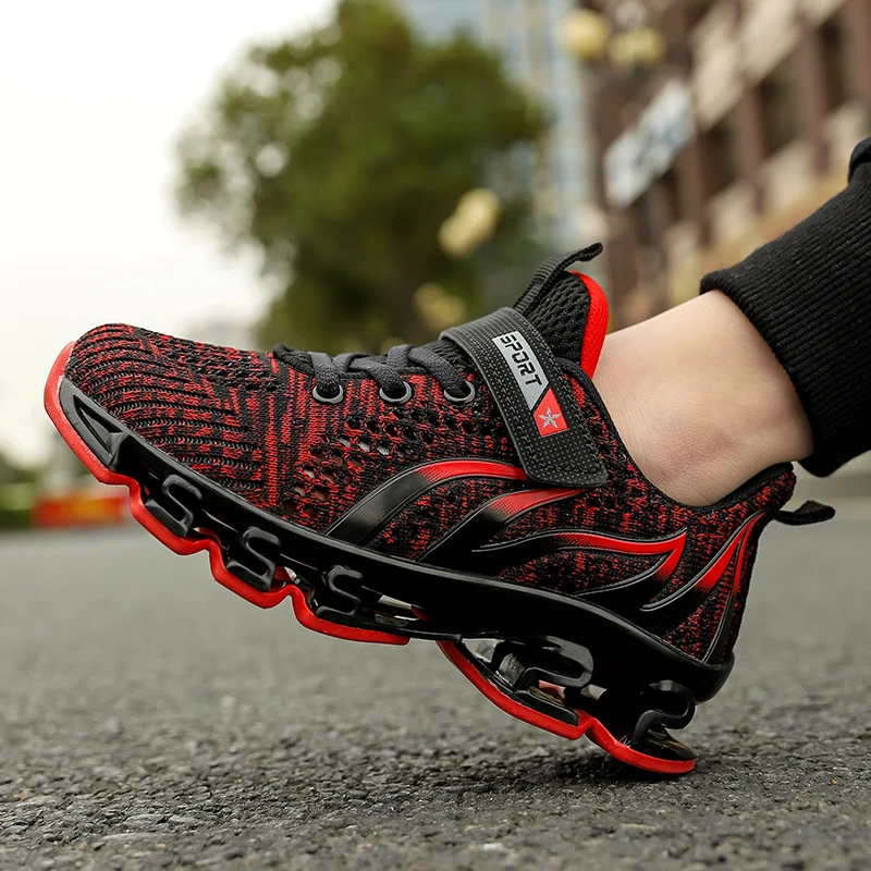 Новинка 2020 роскошные кроссовки для подростков мальчиков красные синие бега