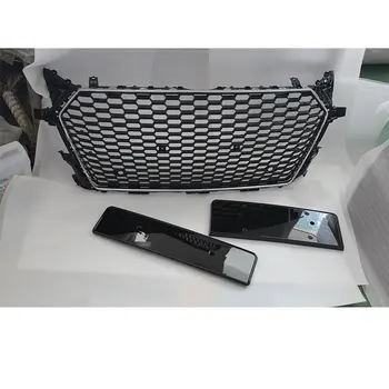 

2015 up TTRS Style Chrome frame Chrome emblem black Front Bumper mesh Grill Grille For Audi TT