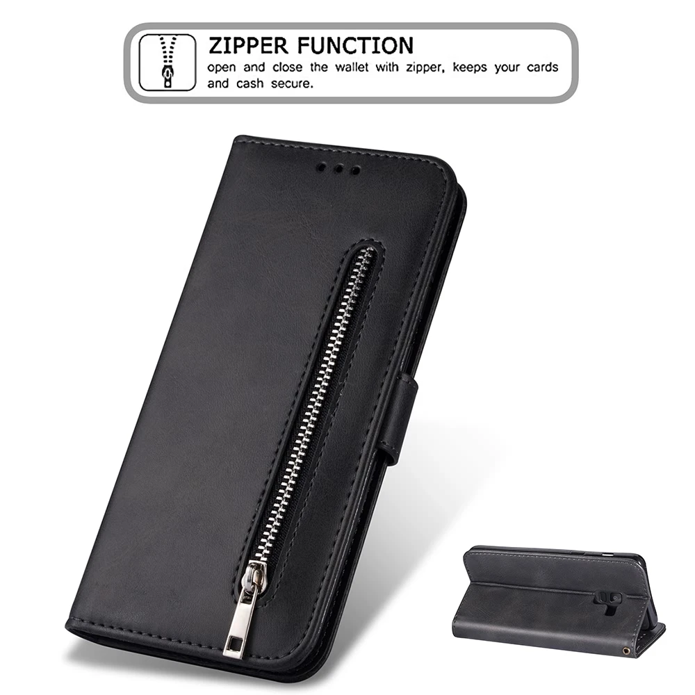 LAPOPNUT бумажник с застежкой-молнией кожаный бумажник чехол для samsung Galaxy J6 J4 Plus A70 A7 A6 J8 A50 A5 A40 A20e A10e A20 A30 A10