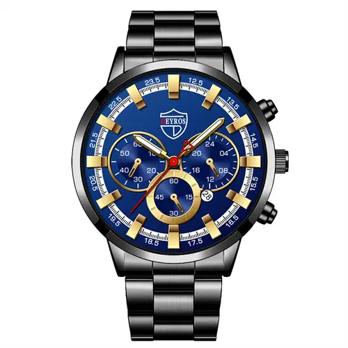 Fashion Mens Watches Luxury Men Sports Gold Stainless Steel Quartz Wrist Watch Man Business Casual Leather Watch часы мужские - Image 8
