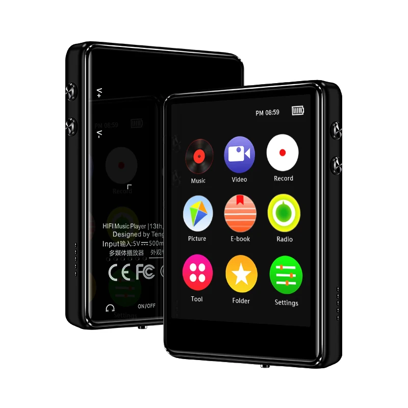 2.4inch full touch screen Bluetooth 5.0 mp4 player built-in speaker with e-book FM radio voice recorder video playback,mp4 player