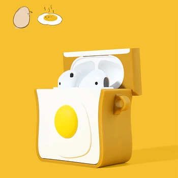 

Egg toast Case For Apple Airpods Case Cartoon Bluetooth Earphone Cover For Airpods Pro Accessories Headphone Case For airpod 2/1