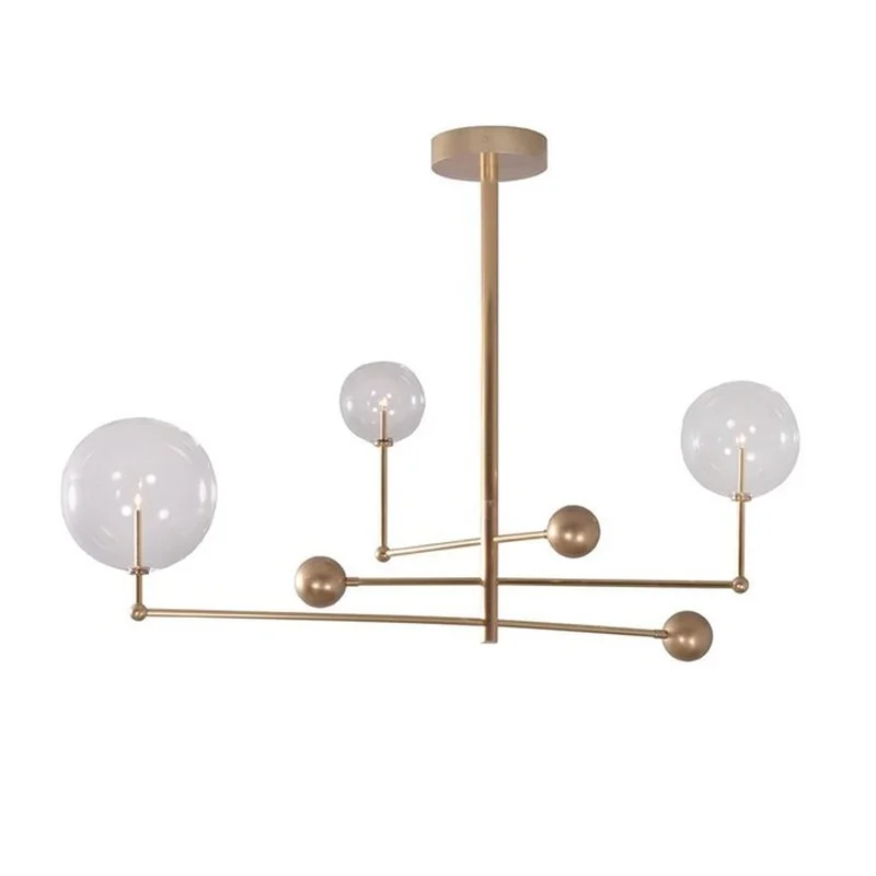 Nordic Minimalist Chandelier Creative Art Iron Lustre Led Modern Lampadario Loft Decor Line Glass Hanging Lamp Fixtures | Лампы и