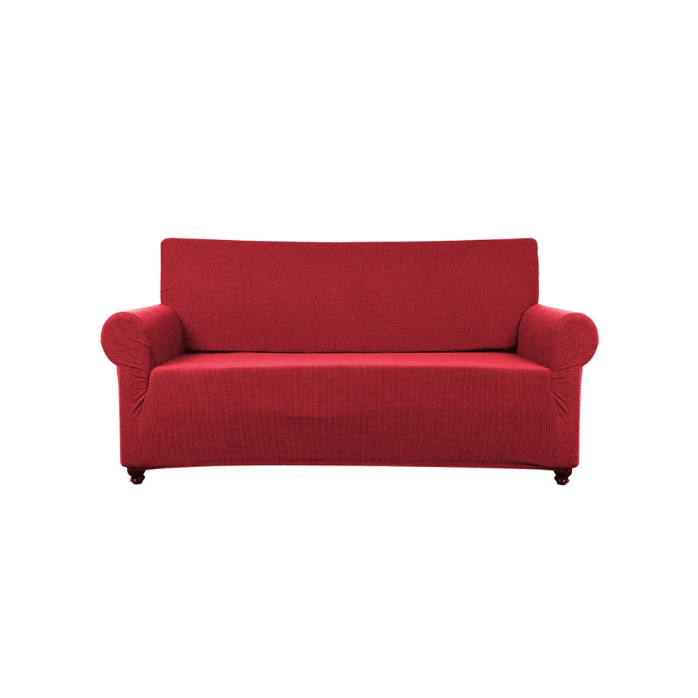 Экономичный чехол для дивана домашний эластичный красивый чистый нескользящий чехол наивысшего качества гостиничный пылезащитный Противоскользящий чехол для дивана офисный плюш DIY - Цвет: wine Red