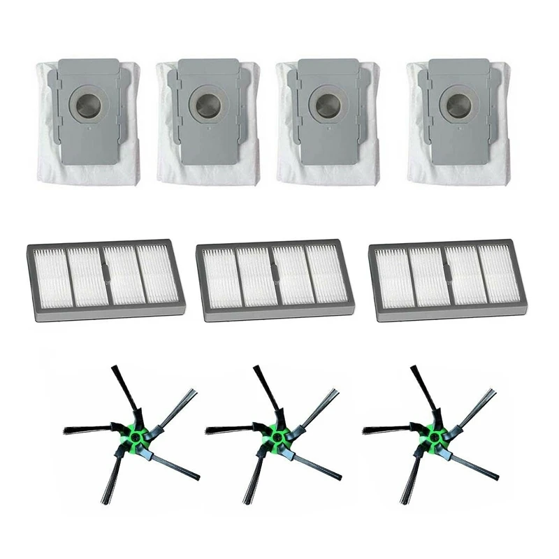 

3 Side Brush + 3 Filter Suitable + 4 Dust Bag for IROBOT ROOMBA S9 S9+ Sweeping Robot Vacuum Cleaner Accessories