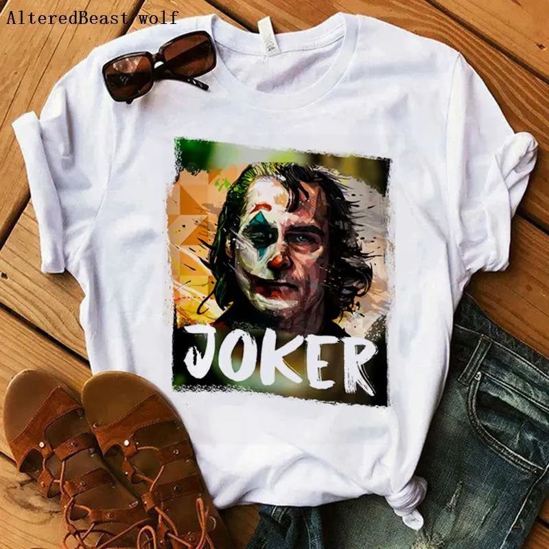 Футболка Joker с принтом Хоакина и феникса забавная женская футболка 2019 белая
