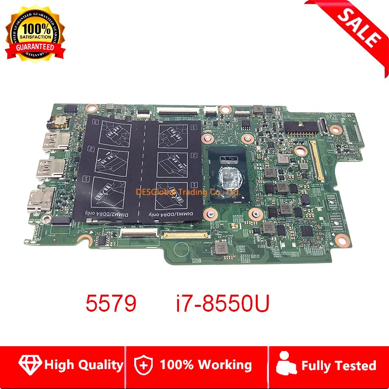 

For Dell Inspiron 15 5579 13 5379 Laptop Motherboard 0DNKMK DNKMK CN-0DNKMK Mainboard SR3LC i7-8550U Fully Tested