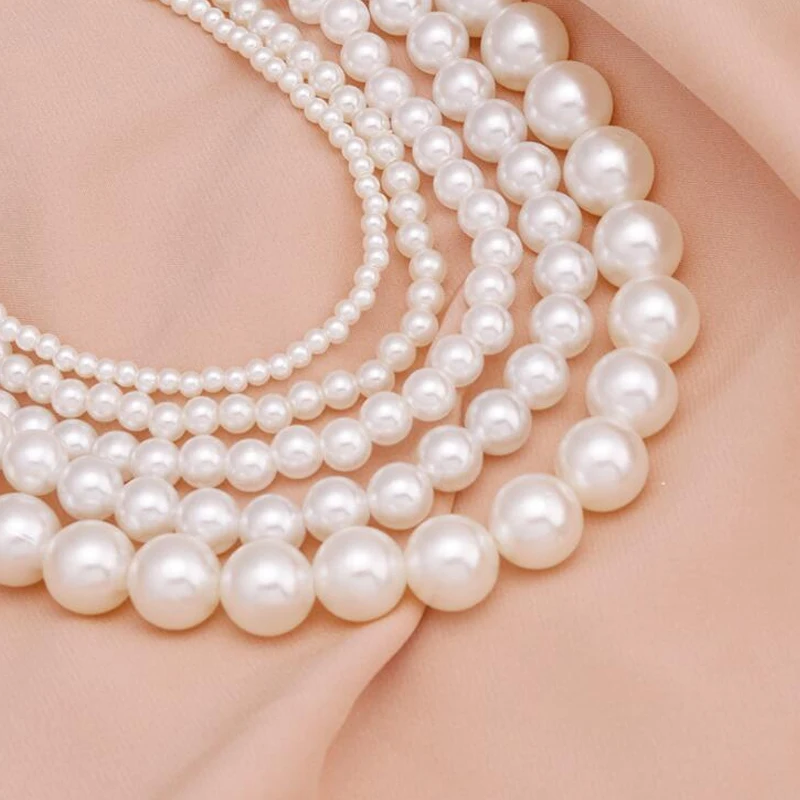 Women Fashion Vintage Pearl Necklace Party Necklace Elegant Chain Retro Accessories All Match Necklace Streetstyle Necklace