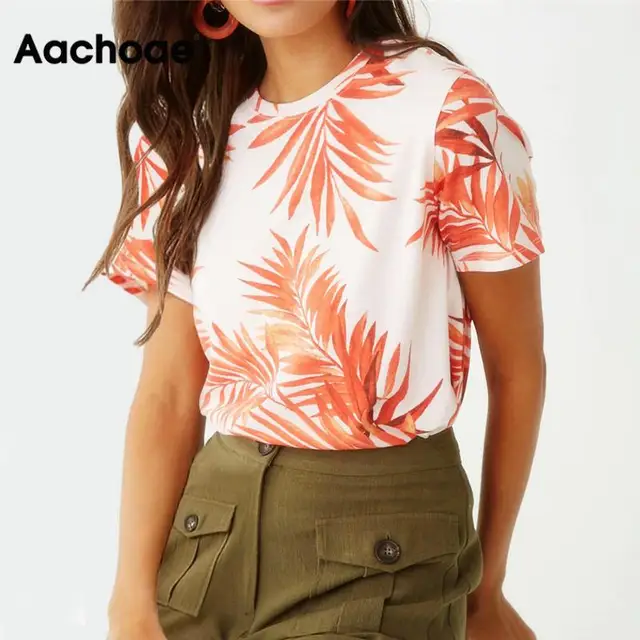 US $5.87 Women T-shirts 2020 New Summer Casual Short Sleeve T shirt Printed Tops Tee Harajuku Female T shirt