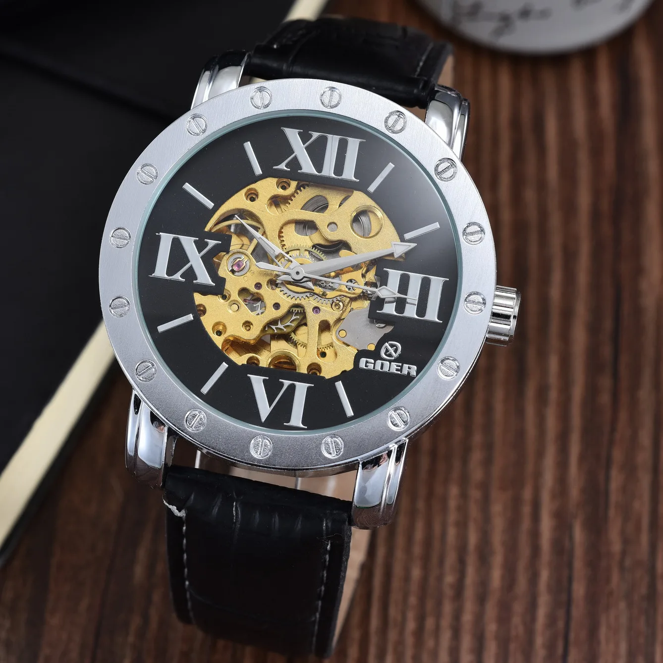 

Goer Fully Automatic Analog Watch Men Korean-style Analog Watch Large Dial BOY'S Table Gz0072