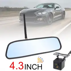 4,3 дюймовый HD Беспроводной автомобильный монитор зеркало заднего вида система автоматической парковки с камерой заднего вида Встроенная