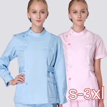 

2020 Summer Women Hospital Medical Scrub Clothes Set Fashionable Design Slim Fit Dental Scrubs Beauty Salon Men Nurse Uniform