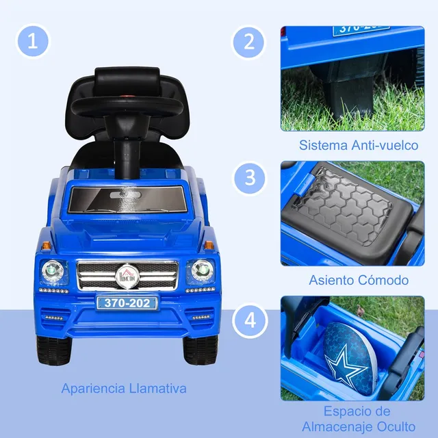 HomCom® Quad Correpasillos Infantil Coche sin Pedales para Bebé