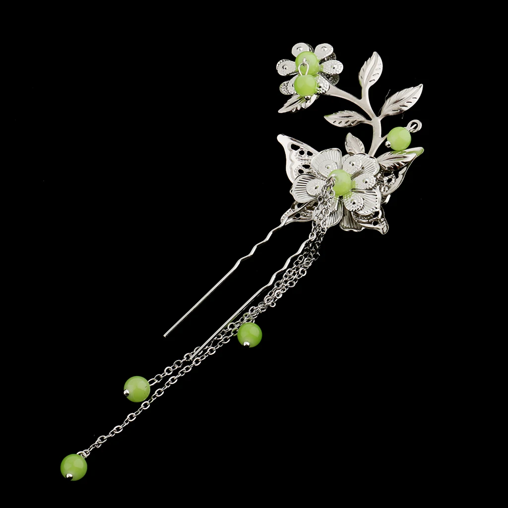 Kanzashi Hairpin Japanese Hair Clip U Pin Tassels for Kimono Bride  Lady