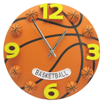 

Football Basketball Clocks World Cup Fitness Children's Room Creative Mute Wall Clocks Basketball Fans