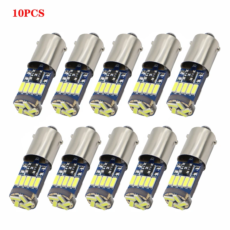 100Pcs T4W T2W T3W Ba9s LED Bulbs White 4014 15 SMD T11 H6W Car LED ...
