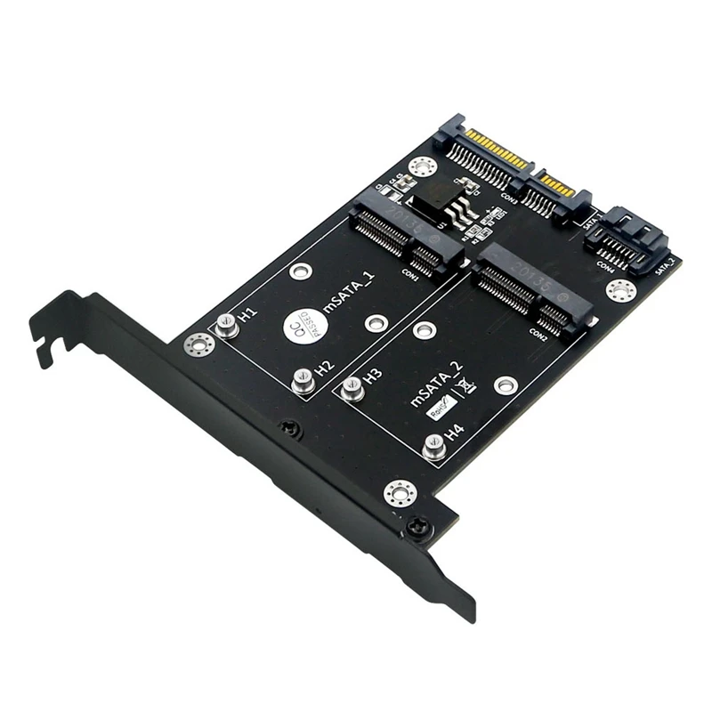 Upgrade Version Dual MSATA SSD To SATA3 6Gbps Converter Adapter Card With Full Height Profile Bracket | Компьютеры и офис