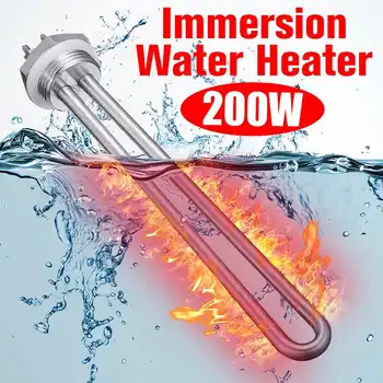 

12V 200W DN50 Stainless Steel Brewing Heating Element Boiler Immersion Water Heater Element Flange electric heat tube copper