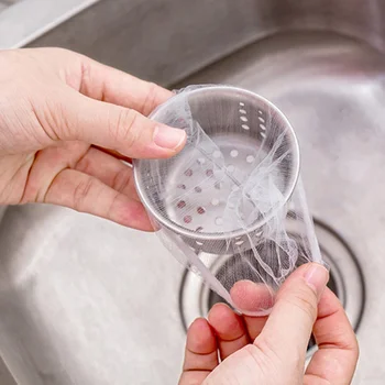 

Disposable Sink Filter 100pcs Sewer Water Filter Disposable Kitchen Sink Strainer Bag Shower