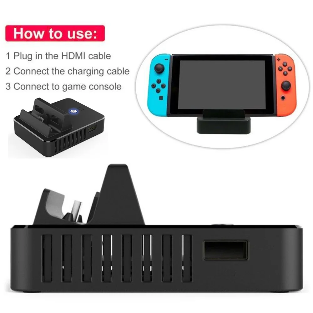 Переносная подставка адаптер ТВ Переключатель HDMI охлаждающая база Conventor Подставка для зарядки