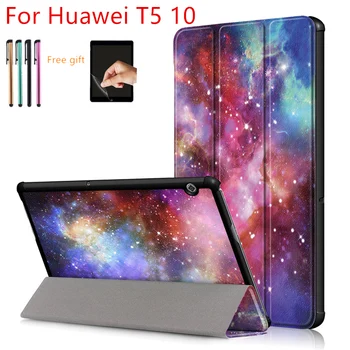 

Ultra Slim Case for Huawei Mediapad T5 10 AGS2-W09/L09/L03/W19 10.1" Cover for Huawei Mediapad T5 10 Tablet case+film+stylus