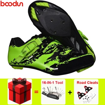 

BOODUN Riding Cycling Shoes Road sapatilha ciclismo 16-IN-1 Tool Breathable Bicycle Shoes Athletic Racing Sneakers Bike Shoes