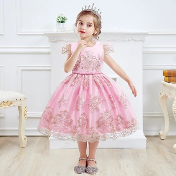 

Princess Dress For Christening Gown Girls Dress Children Clothing Embroidery Girls Dress Birthday Party Dress Robe Fille Vestido