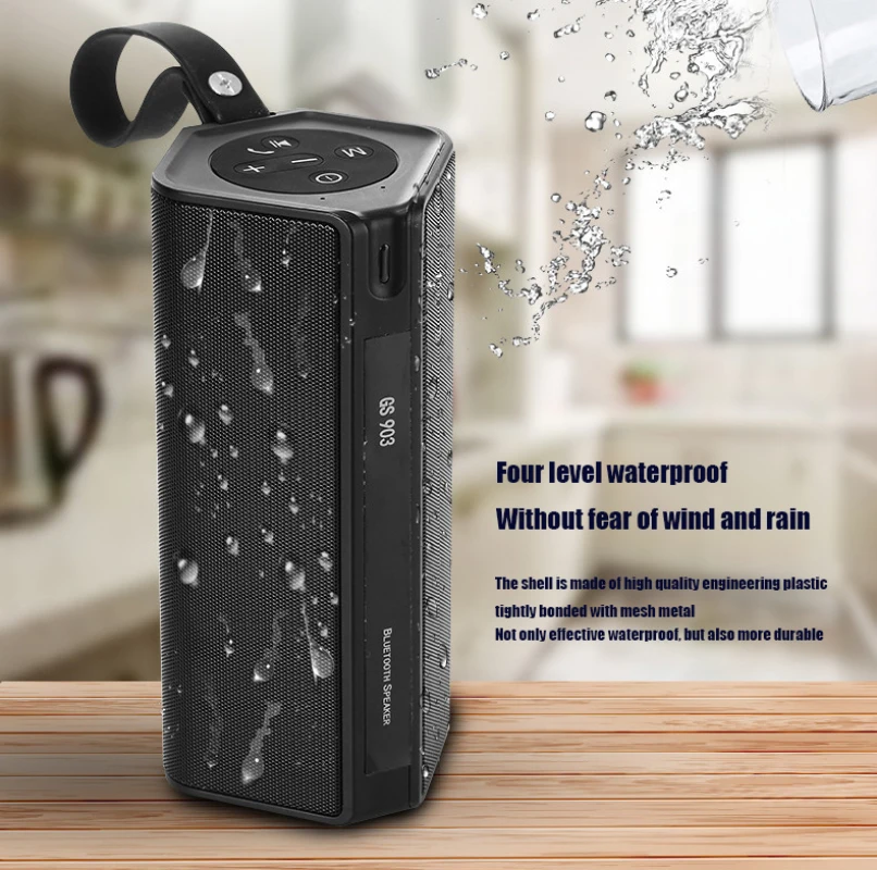 Открытый водонепроницаемый портативный Bluetooth динамик сабвуфер hands-free Вызов TF карта FM аудио воспроизведение возможность бас Музыка cente
