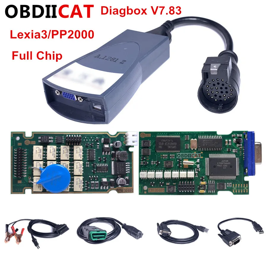 Dhl Lexia 3 PP2000 полный чип Diagbox V7.83 с прошивкой 921815C Lexia3 V48/V25 для цит ro ru/Pe u g eot OBDII