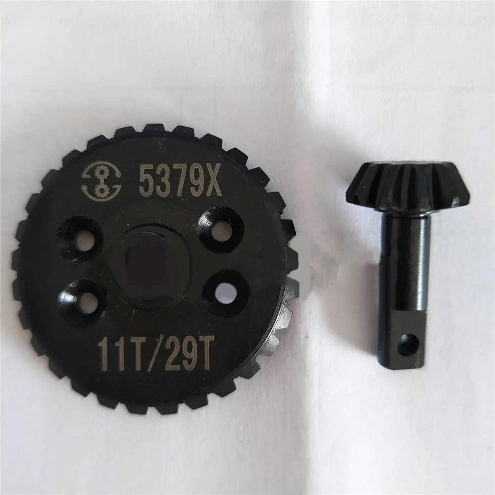 

Hardened Steel 11T/29T Differential Bevel Gear Helical Spiral Differential Ring Pinion Gear Set for E-REVO SUMMIT 5379X RC Car