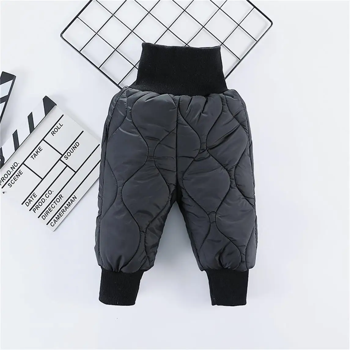 Children Winter Pants Warm Plus Velvet Thicken Boys Girls Sports Pants Toddler Cotton Trousers Fit For 9M-4T - Цвет: black