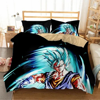 

New 3D Dragon Ball Super Duvet Cover Set Funny Girls Boys Kids Children Bedding Set Au Eu Us Twin Full Queen King Bed Linen Type