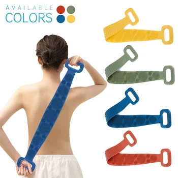 

Silicone Brushes Bath Towels Scrubber Bath Long Rubbing Back Mud Peeling Towel Body Massage Shower Skin Clean Shower Brush ^_^