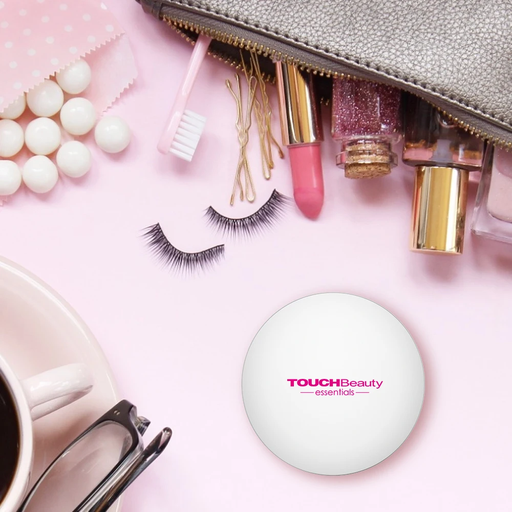 TOUCHBeauty светодиодный зеркало для макияжа, 1X 2X косметическое зеркало, 3,5 дюймов зеркало с подсветкой с USB зарядным устройством для сумки карман путешествия 1275B
