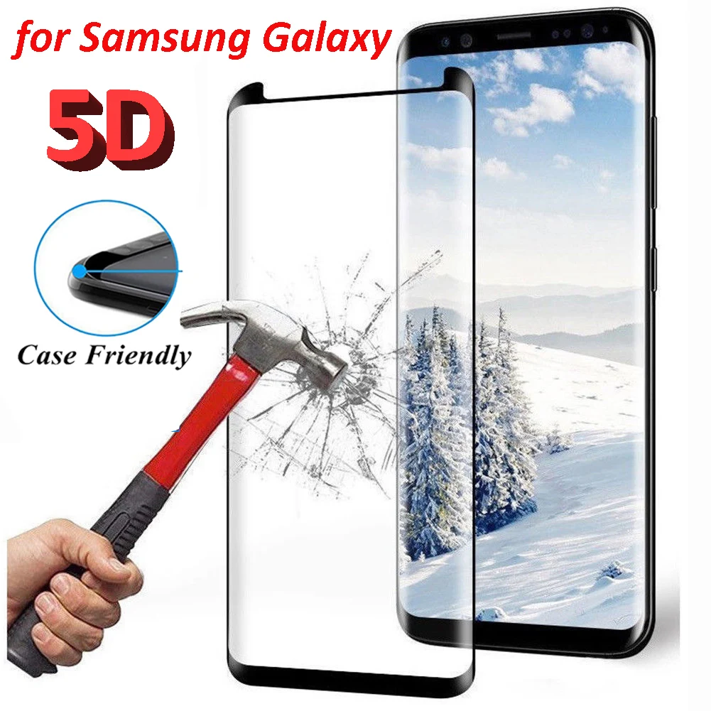 5D закаленное защитное стекло для Samsung Galaxy S8 /S8 Plus /S9 Plus/ Note8/ Note9 /Note10 защитные пленки